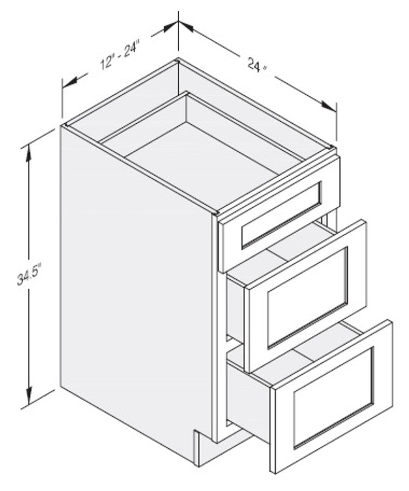 Cab-Tec Sturbridge White Kitchen Cabinet - SBW-DB18