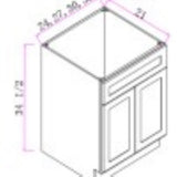 Cab-Tec Sturbridge White Bath Cabinet - SBW-V2721