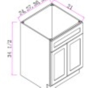 Cab-Tec Sturbridge White Bath Cabinet - SBW-V2721