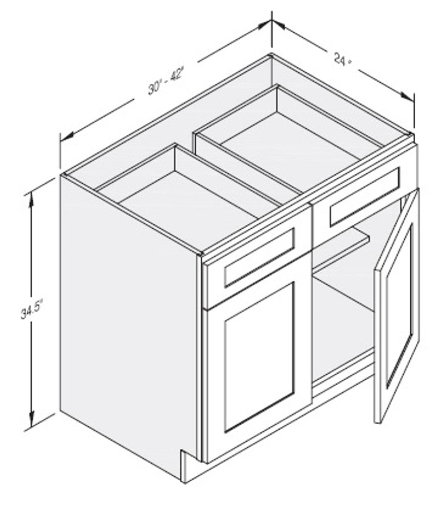 Cab-Tec Sturbridge White Kitchen Cabinet - SBW-B36