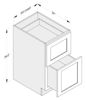 Cab-Tec Sturbridge White Kitchen Cabinet - SBW-2DB30