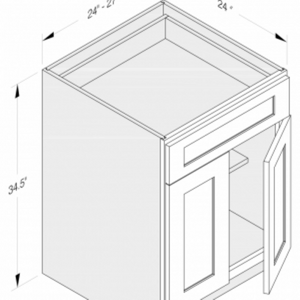 Cab-Tec Shaker Grey Kitchen Cabinet - SG-B24