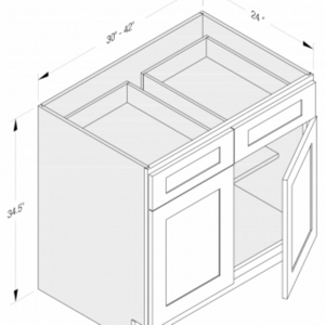 Cab-Tec Shaker Navel Kitchen Cabinet - SN-B36