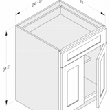Cab-Tec Shaker Navel Kitchen Cabinet - SN-B30
