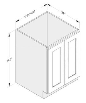 Cab-Tec Sturbridge White Kitchen Cabinet - SBW-B24FH