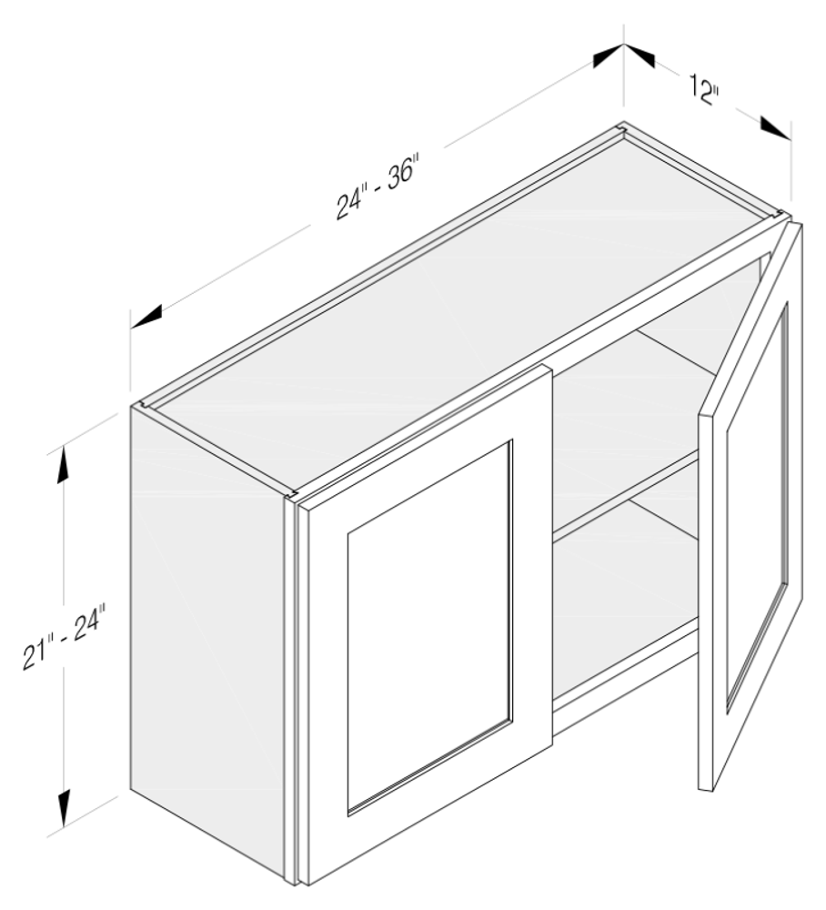 Cab-Tec Shaker White Kitchen Cabinet - SW-W2424
