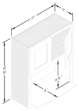 Cab-Tec Shaker White Kitchen Cabinet - SW-WMC2730