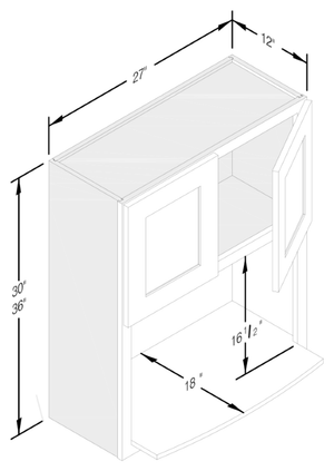 Cab-Tec Shaker White Kitchen Cabinet - SW-WMC2736