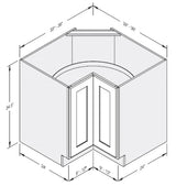 Cab-Tec Sturbridge Caramel Kitchen Cabinet - SBC-LS36