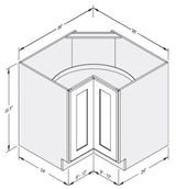Cab-Tec Shaker White Kitchen Cabinet - SW-LS36ADA