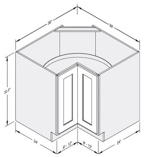 Cab-Tec Shaker Caramel Kitchen Cabinet - SC-LS36ADA