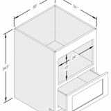 Cab-Tec Shaker Navel Kitchen Cabinet - SN-MDB30