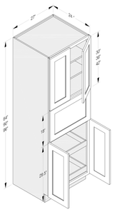 Cab-Tec Shaker White Kitchen Cabinet - W-MWP279024