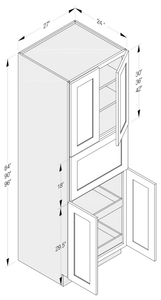 Cab-Tec Shaker White Kitchen Cabinet - W-MWP279024