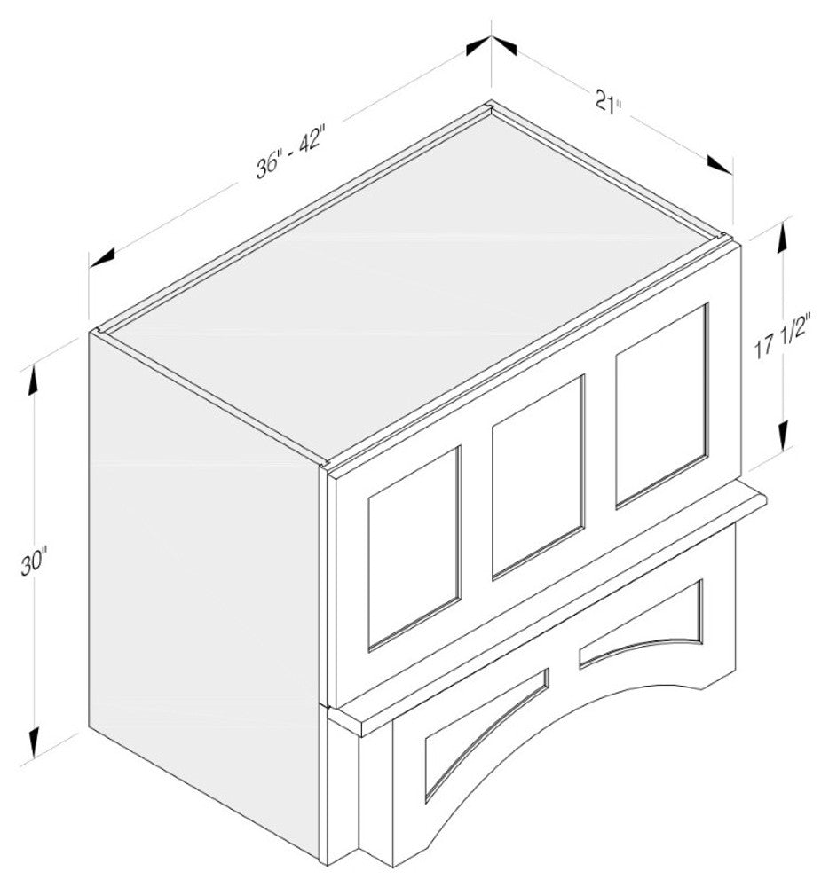 Cab-Tec Shaker White Kitchen Cabinet - SW-RHA363021