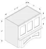 Cab-Tec Shaker White Kitchen Cabinet - SW-RHA363021