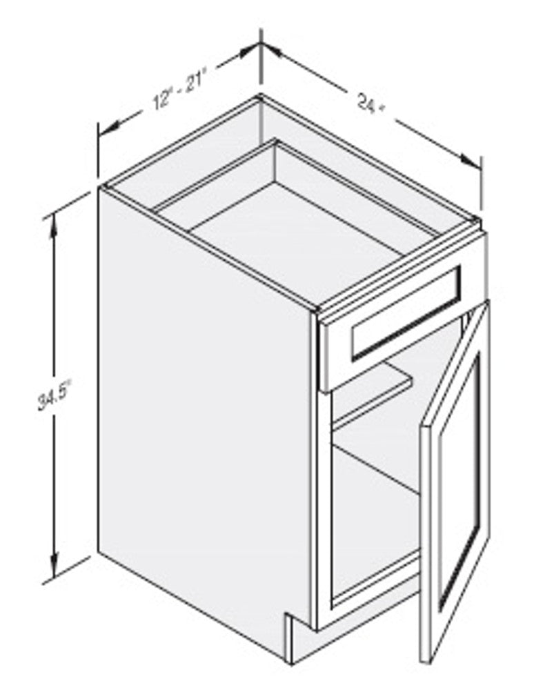 Cab-Tec Shaker Caramel Kitchen Cabinet - SC-B18