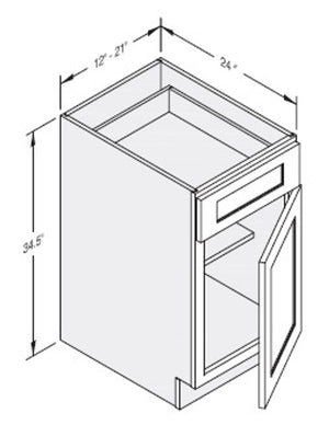 Cab-Tec Shaker Caramel Kitchen Cabinet - SC-B18