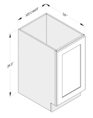Cab-Tec Sturbridge White Kitchen Cabinet - SBW-B15FH
