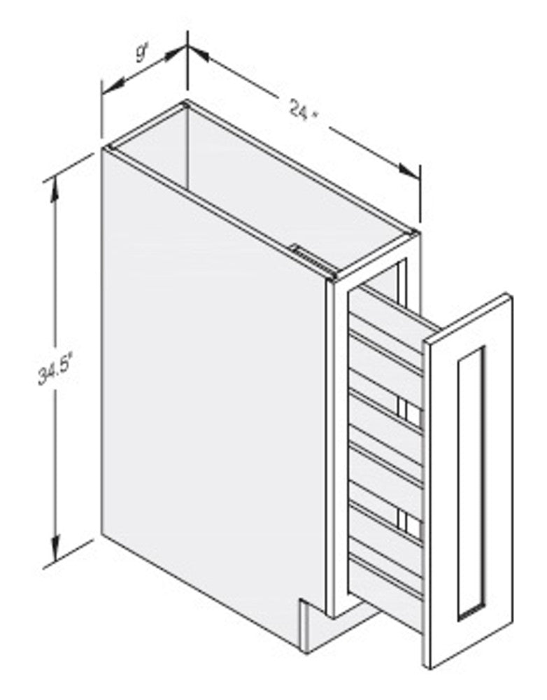 Cab-Tec Shaker Caramel Kitchen Cabinet - SC-SP09