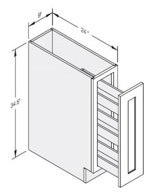 Cab-Tec Shaker Caramel Kitchen Cabinet - SC-SP09