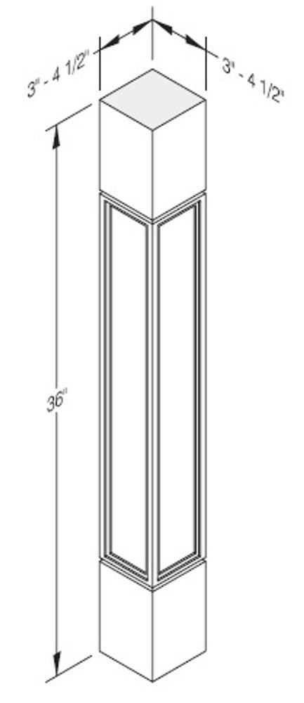 Cab-Tec Shaker Caramel Kitchen Cabinet - SC-SSP4X36