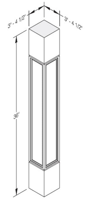 Cab-Tec Shaker Caramel Kitchen Cabinet - SC-SSP4X36