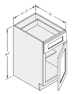 Cab-Tec Shaker Grey Kitchen Cabinet - SG-SWB15