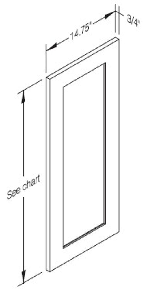 Cab-Tec Shaker Grey Kitchen Cabinet - SG-WP2490TDD