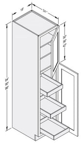 Cab-Tec Shaker Caramel Kitchen Cabinet - SC-WP1896