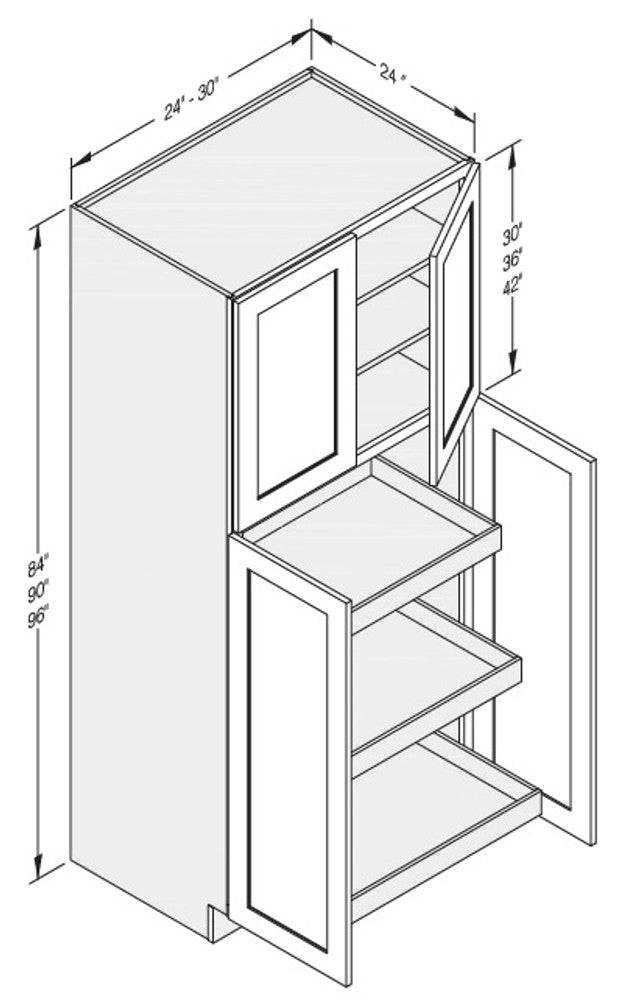 Cab-Tec Sturbridge Caramel Kitchen Cabinet - SBC-WP2484