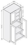 Cab-Tec Shaker Caramel Kitchen Cabinet - SC-WP3084