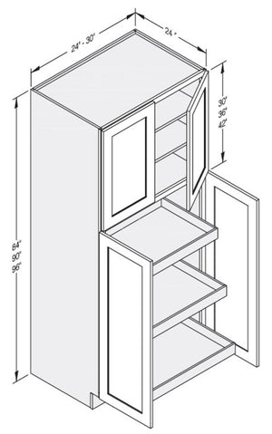 Cab-Tec Sturbridge Caramel Kitchen Cabinet - SBC-WP2490