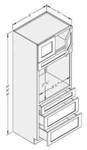 Cab-Tec Shaker White Kitchen Cabinet - SW-OC338424