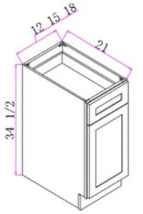 Cab-Tec Shaker White Bath Cabinet - SW-VB15