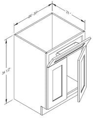 Cab-Tec Shaker White Bath Cabinet - SW-V2421