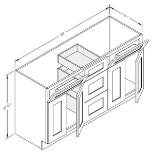 Cab-Tec Sturbridge White Bath Cabinet - SBW-VCD6021