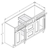 Cab-Tec Shaker White Bath Cabinet - SW-VCD6021