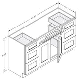 Cab-Tec Shaker Caramel Bath Cabinet - SC-VSD6021