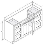 Cab-Tec Shaker Caramel Bath Cabinet - SC-VSD6021