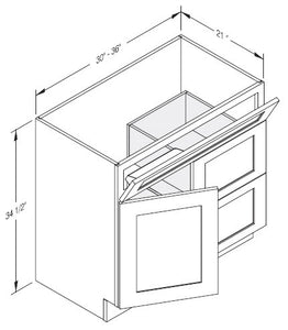 Cab-Tec Shaker Moss Bath Cabinet - SM-VSD3621R