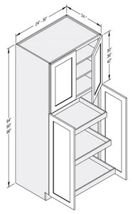 Cab-Tec Shaker Caramel Kitchen Cabinet - SC-WP3096