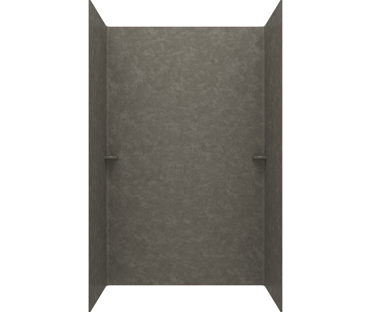Swanstone SS-60-3 30 x 60 x 60 Swanstone Smooth Glue up Tub Wall Kit in Charcoal Gray SS00603.209