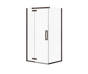 MAAX 137302-900-173-000 Hana Rectangular 42 x 34 x 75 in. 8mm Pivot Shower Door for Corner Installation with Clear glass in Dark Bronze