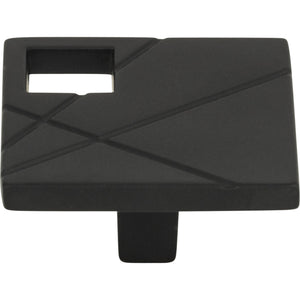 Atlas Homewares Modernist Left Square Knob 1 1/2 Inch Matte Black