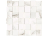 Anatolia Tile 2X2 Basketweave Mayfair Calacatta Oro Polished Porcelain Mosaics. 1 Sheet = .98 Sq. Ft. 4501-0138-1 Calacatta Oro 2x2 Basketweave Polished - premium natural stone mosaic tile from Anatolia Tile, available at PoshHaus showroom in Keene, NH