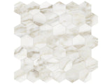 Anatolia Tile La Marca 2 Inch Hexagon Calacatta Honed Porcelain Mosaics. 1 Sheet = .96 Sq. Ft. 4501-0351-0 Calacatta Paonazzo 2" Hexagon Honed - premium natural stone mosaic tile from Anatolia Tile, available at PoshHaus showroom in Keene, NH