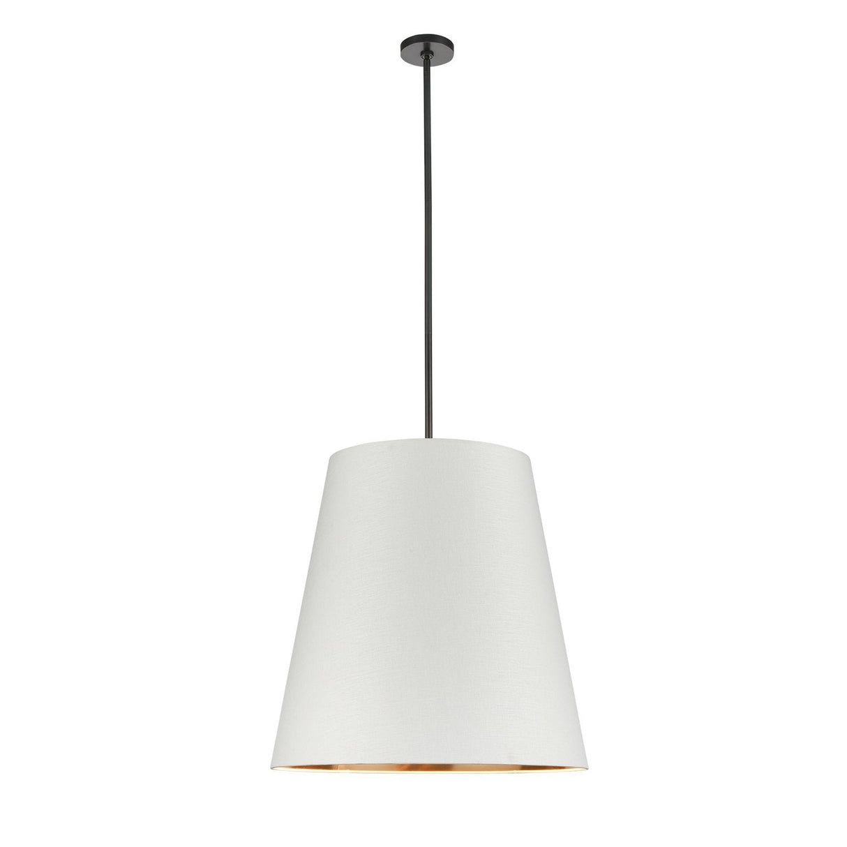 Alora PD311025UBWG CALOR PENDANT 3 LIGHT URBAN BRONZE WHITE LINEN WITH GOLD PARCHMENT