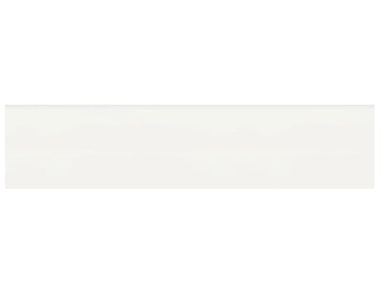 Anatolia Tile 2 X 8 Soho Canvas White Glossy Glazed Ceramic Bullnose 4002-0121-0 Canvas White 2x8 Bullnose Glossy - premium natural stone mosaic tile from Anatolia Tile, available at PoshHaus showroom in Keene, NH
