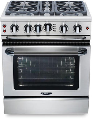 Capital 30" Precision Series Freestanding Gas Range with Self Clean, 4.1 cu. ft in Stainless Steel (GSCR304) Ranges Capital Natural Gas 4 Sealed Burners 